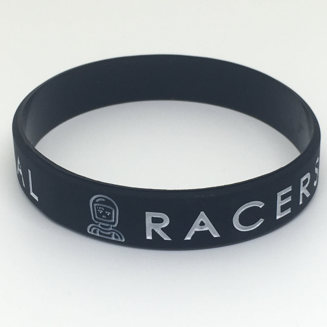 Racer Icon Debossed Lettering Wristband