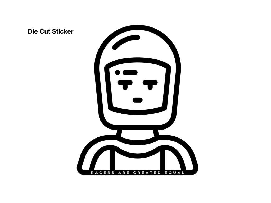 Racer Icon Die Cut Sticker